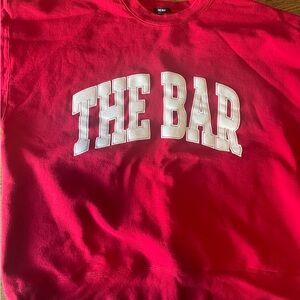 The Bar Varsity Red Sweatshirt with White Logo